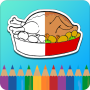 icon Coloring Book for kids : Food