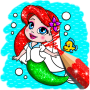 icon Glitter mermaid coloring