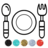 icon Kitchen Tools Coloring Book 13