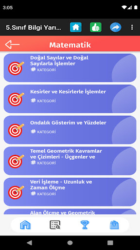 5. Sınıf Tüm Dersler Test Çöz