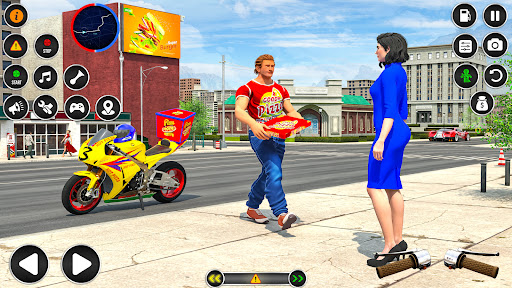 Pizza Delivery Bike Games 3D