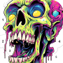 icon Skull Color, Color by Number for Doopro P2