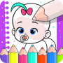 icon Coloring babies for kids - Cute baby drawing book for Sony Xperia XZ1 Compact