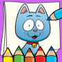 icon Kitten Coloring Book - Cat Drawing Book For Kids