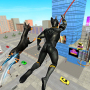 icon Flying Black Dog Rope Superhero Robbery Crime City