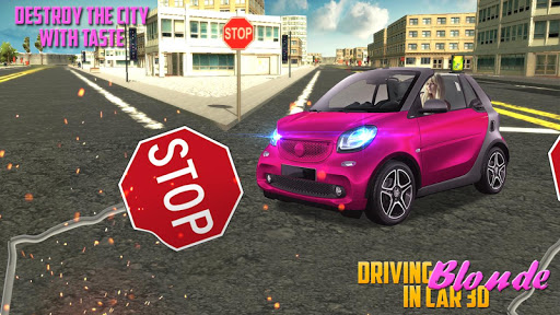 Driving Blonde in Car 3D in City Simulator