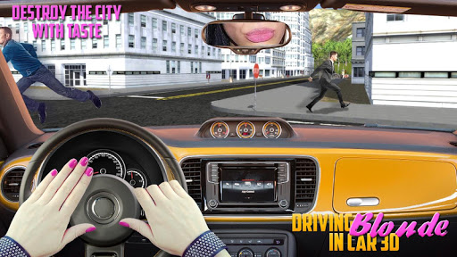 Driving Blonde in Car 3D in City Simulator