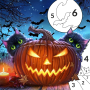 icon Halloween Coloring Book