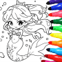 icon Mermaids Coloring