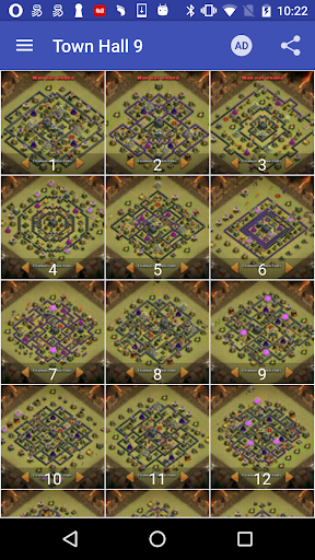 War layouts for Clash of Clans