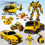icon Flying Helicopter Robot Car Transform Shooting War