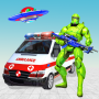 icon Flying Ambulance Robot City Rescue Game for oppo A57