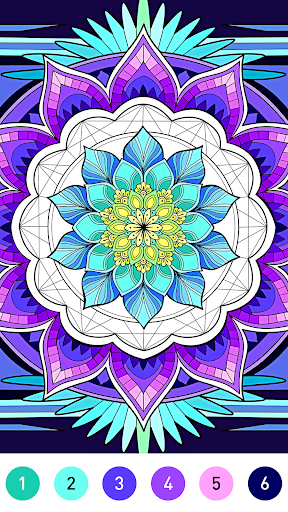 Mandala Color by Number Book