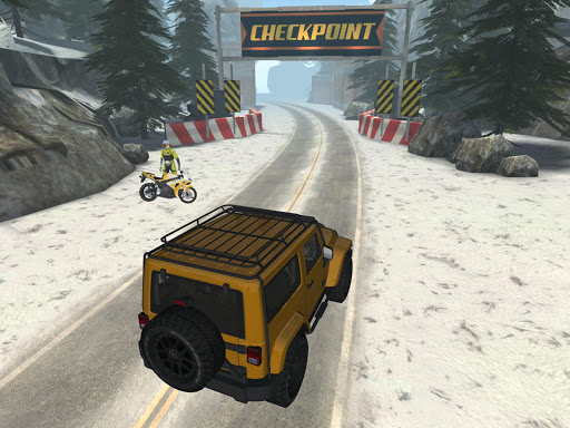 3D Winter Snow Truck Racing