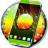 icon Rasta Green Leaf 3D Clock 1.272.28.81