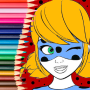 icon Lady Hero Bug Coloring