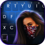 icon Cool Mask Girl Keyboard Background for Samsung Galaxy Note 10 1