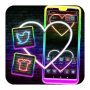 icon Neon Heart Launcher Theme