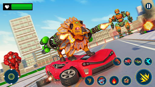 Lion Robot Car Transform Games