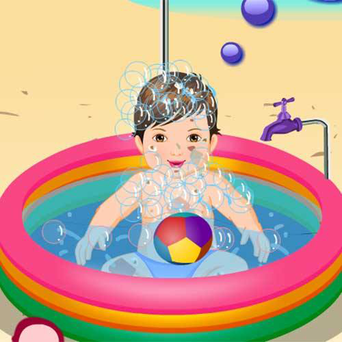 Baby Fun Bathing Kids Game