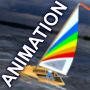 icon Sailing simulation ANIMATION for iball Slide Cuboid