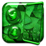 icon Green Leaf Water Drop Launcher Theme