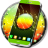 icon Rasta Green Leaf 3D Clock 1.286.13.83