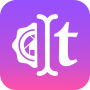 icon Photo Text Editor App with Cool Stickers: Logext