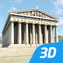icon Acropolis educational 3D scene