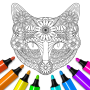 icon Animal coloring mandala pages for iball Slide Cuboid