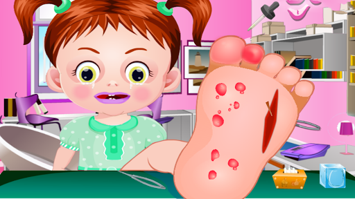 Girl foot surgery