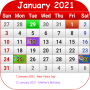 icon South African Calendar 2021 for iball Slide Cuboid