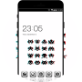 icon Pixel Pop Art Theme:Black&White Space Invaders for Doopro P2