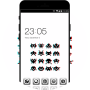 icon Pixel Pop Art Theme:Black&White Space Invaders for intex Aqua A4