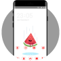 icon Cartoon Theme: Fruit Watermelon Comics Wallpaper for Samsung Galaxy Note 10 1