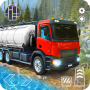 icon Oil Tanker Truck Driving