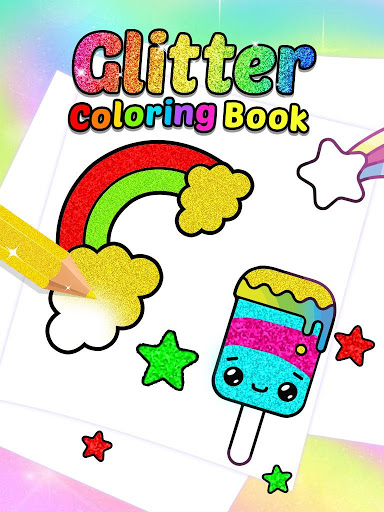 Glitter Coloring Book for Kids