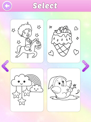 Glitter Coloring Book for Kids