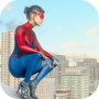 icon Super Spider Flying Hero Girl