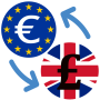 icon Euro to British pound