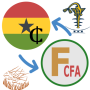 icon Francs CFA Ghanaian Cedis