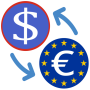 icon US Dollar to Euro