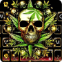 icon Gold Weed Skull
