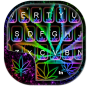 icon Glow Rasta Weed Keyboard Theme