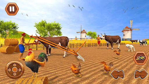 Real Bull Farm Village Farming Simulator Games 3D