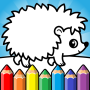 icon Easy coloring book for kids