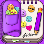 icon Purple Diary with Lock