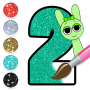 icon Glitter Numbers and Alphabet