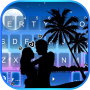 icon Romantic Beach Love Keyboard Background for Sony Xperia XZ1 Compact