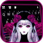 icon Gothic Creepy Girl Keyboard Background for Samsung S5830 Galaxy Ace